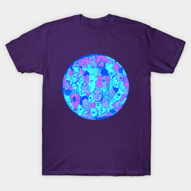 Blues Many Faces T-Shirt by kenallouis